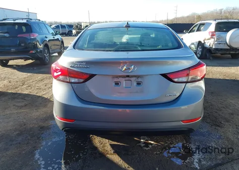 2015 Hyundai Elantra Limited from USA, damaged, VIN KMHDH4AE7FU455257